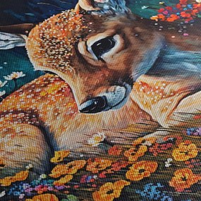 Tablou - Cerb pictat (cu ceas) (90x30 cm)