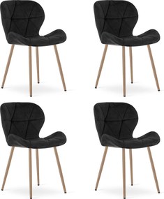 Scaun de masa MANGO VELVET, neagra