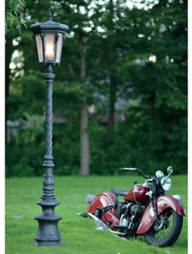 Stalp iluminat exterior din fier forjat, inaltime 247cm, AL 6784