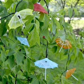 Șir solar LED 10xLED/1,2V 300mAh 3,8m IP44 pentru umbrele