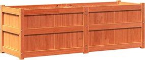 vidaXL Jardinieră de grădină, maro ceruit, 150x50x50 cm lemn masiv pin