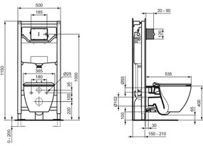 Rezervor wc incastrat Ideal Standard Prosys 120M II