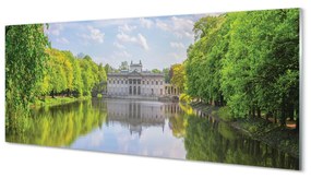Panouri de sticlă Palatul Varșovia a lacului de pădure