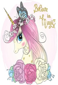 Covor antiderapant pentru copii Conceptum Hypnose Unicorn, 180 x 280 cm