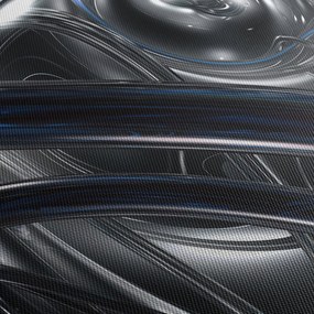Tabloul cu abstracție gri cu albastru (120x50 cm)