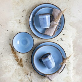 Mäser Set de farfurii adânci și plate, 8 bucățiSMOKY'S – albastru