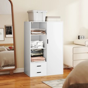 HOMCOM Dulap Modern Alb Sertare | Aosom Romania