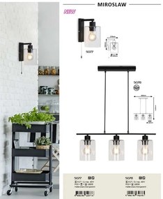 Aplica de perete design industrial Miroslaw 5077 RX