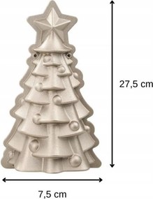 Formă de copt „Brad de Crăciun” Dr. Oetker 1392, 1 l, fabricată în Germania, până la 230 °C, 3D, șampanie