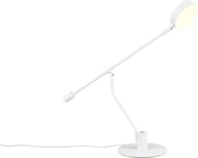 Veioză alb mat LED cu structură flexibilă (înălțime 64 cm) Manduro – Trio