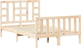 vidaXL Cadru de pat fără saltea, 120x200 cm, lemn masiv pin