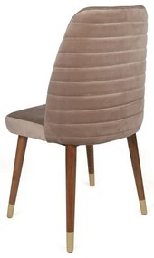 Set de scaune de sufragerie Hugo Beige și Walnut,4 buc.