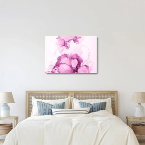 Tablou pe sticlă - Decor roz (70x50 cm)