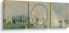 Tablou - Auguste Renoir, Regatta at Argenteuil, reproducere (cu ceas) (90x30 cm)