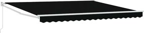 vidaXL Copertină retractabilă manuală Negru 400 × 300 cm