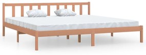 810105 vidaXL Cadru de pat, maro miere, 200x200 cm, lemn masiv de pin