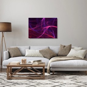 Tablou pe sticlă abstract cu linii curbe (70x50 cm)