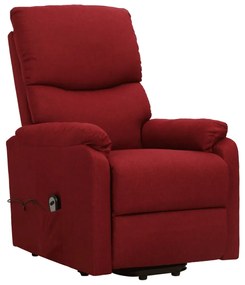 329742 vidaXL Fotoliu cu ridicare, roșu vin, material textil