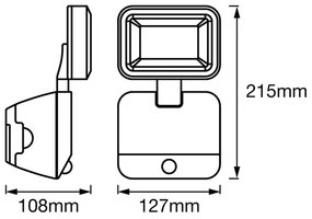 Proiector LED de perete de exterior cu senzor SPOTLIGHT LED/4W/6V IP54 Ledvance