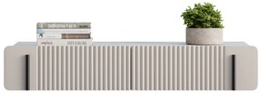 Masuta de toaleta suspendata Malmi 100 cm cu sertare - cashmir / crema bianca / negru