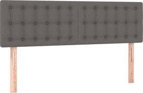 vidaXL Tăblii de pat, gri, 144x5x78/88 cm, piele ecologică