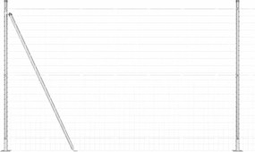 vidaXL Gard cu Stâlp Argintiu 1,4 x 10 m Oțel