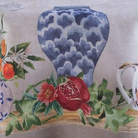 decoDoma Față de masă centrală cu imprimeu GRĂDINĂ ÎNFLORITĂ 93 x 93 cm