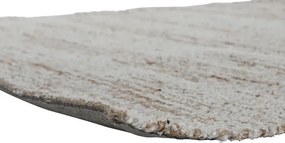 Covor din bumbac și iută țesut manual, antiderapant, bej natural, 160 x 230 cm, 1800 GSM, „Cotton Jute Carpet"