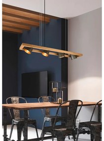 Lustră gri/în culoare naturală Bell – Trio