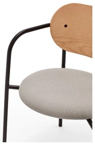 Scaun de sufragerie gri în decor de stejar Eclipse - Teulat