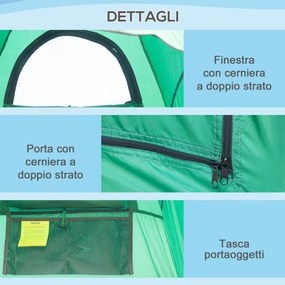 Outsunny Cort Dus Vestiar Intimitate Adăpost Portabil Exterior Camping Plajă Geantă Transport Verde | Aosom Romania