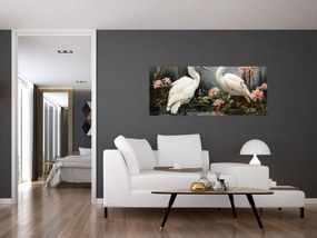 Tablou - Macarale albe (120x50 cm)