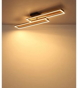 Plafoniera LED riflaj aluminiu cu efect de lemn DAKARI I
