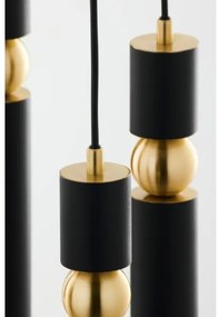 Lustră pe cablu Jupiter 2014 ALAS 5xGU10/10W/230V negru/auriu