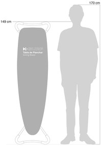 Masă de călcat 130x37 cm K-Surf Salvia Tube – Rolser