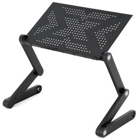 Birou pentru laptop cu USB - 42 x 28 cm, răcoritor, negru