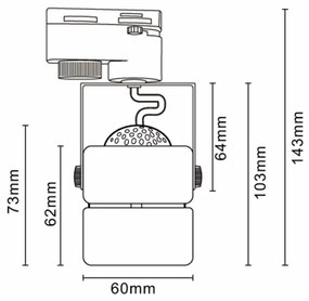 Spot în sistem de șină VIENNA 3xGU10/10W/230V negru
