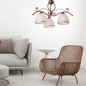 Lustră LED pe lanț Brilagi ANTICO 3xE27/60W/230V bronz patină