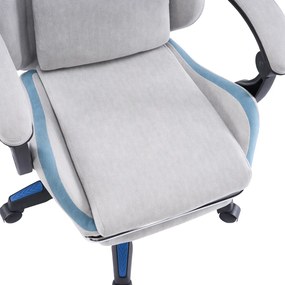 Scaun de birou/gaming, gri/albastru, ZODIA