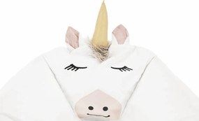 Fotoliu tip sac unicorn, alb, INOROG