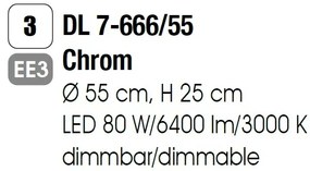 Lustra LED design LUX PRISM 55cm, chrome