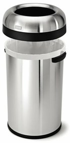 Coș rotund deschis 80 l, oțel mat, oțel inoxidabil