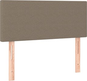 vidaXL Tăblie de pat, gri taupe, 100x5x78/88 cm, textil