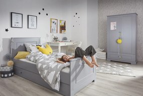 Dulap elegant Ines gri H193 cm