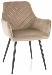 Scaun de bucătărie Maya Velvet, bej