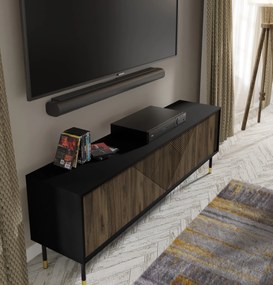 Masă TV 4D 180 Wenty (Negru + Nuc pacific + Auriu). 1125161