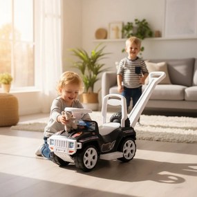 Masinuta copii si bebe NOVOKIDS™ My first SUV Car XXL , Lungime 85 cm, Maner de impins pentru parinti detasabil, Functie trotineta fara pedale,