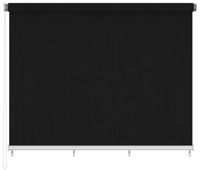 Jaluzea tip rulou de exterior, negru, 350x230 cm Negru, 350 x 230 cm