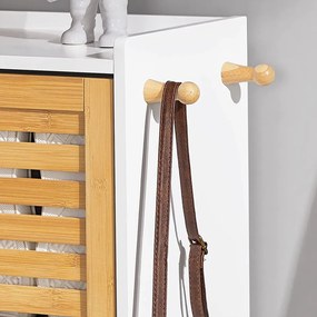PANA5 - Pantofar 55 cm, pantofare, depozitare pantofi, mobilier hol - Alb-Maro
