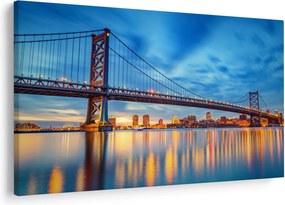 Tablou - Podul Benjamin Franklin, Philadelphia (90x60 cm)